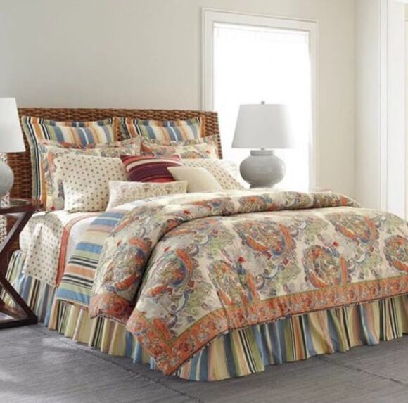 Chaps Other - Vintage Chaps Ralph Lauren Coral Sands Queen Comforter Dust Ruffle Shams